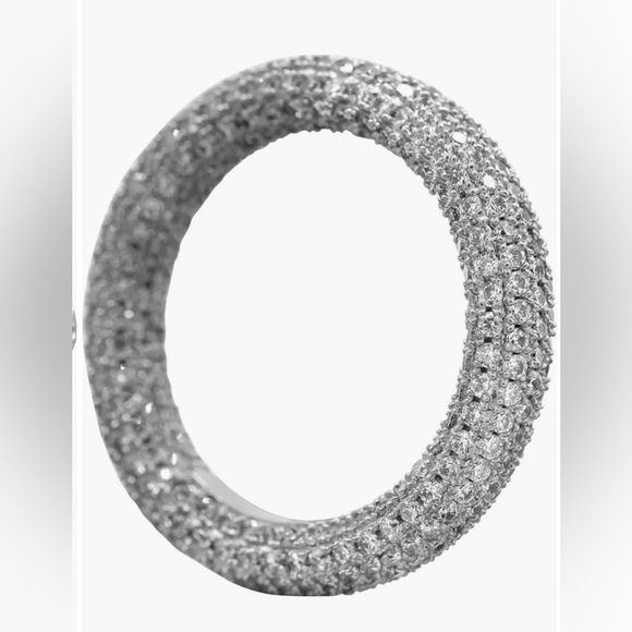 Adornia CZ Eternity Band Ring; Size 7, with dust bag - Picture 2 of 6